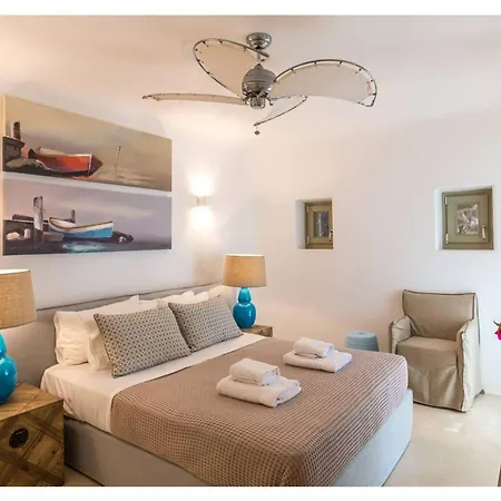 Elite Mykonos Roxane Private Pool 6 Bedrooms Beachfront Ftelia Villa Mykonos Town