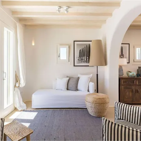 Elite Mykonos Roxane Private Pool 6 Bedrooms Beachfront Ftelia Villa